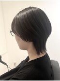 ラベンダーグレージュのウルフカット