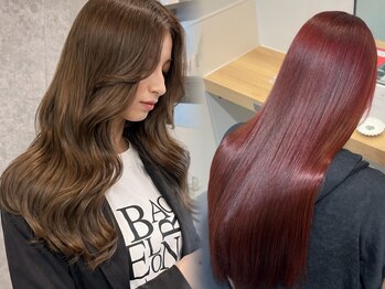 スタイル スマート サロン(STYLE smart salon)の写真/艶感たっぷり◎種類豊富なカラー剤で、透明感カラーや暖色カラーが人気！[藤沢/カラー/透明感カラー]