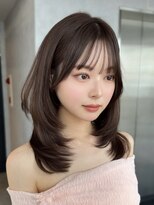 ABBEY 福岡天神 【8月8日NEW OPEN(予定)】&nbsp;ミディアムヘアレイヤーカット前髪カット髪質改善トリートメント