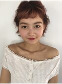 【 Astar 】オレンジ ウザバング 春カラー ピンアレンジ