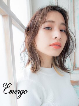 エマージュ 上野御徒町(Emerge) ピンクベージュインナーカラーボブ[上野,上野,上野,上野駅]