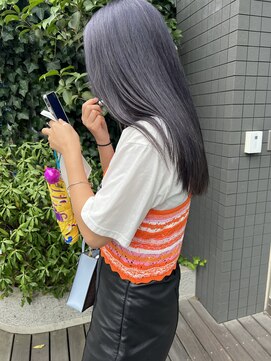 ラ ミュウ 八王子(LA.MIU) 暗髪 就活カラー ダークブルーラベンダー