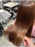 うねりを抑える縮毛矯正＿ブラウン＿ロング［東陽町］