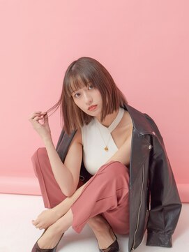 ラフィス ヘアー ポンテ 船橋店(La fith hair ponte) 【La fith】ぱつっとボブ×ピンクブボブラウン