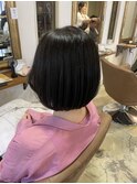 丸みボブ/斜めバング/千葉/千葉駅 【積田佳奈】