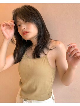 クラフト ヘア デザイン(CRAFT HAIR DESIGN) フェイスレイヤーくびれミディ / センターパートバング