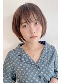 大人かわいい/小顔カット/ショートボブ/似合わせカット/耳かけ