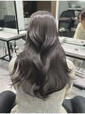 黒髪/グレーベージュ/レイヤーロング/ブリーチ/栄/名駅