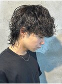 波巻きスパイラルパーマメンズウルマッシュウルフパーマ高崎群馬