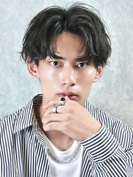 アーリー(Ali'i) ソフトツイストパーマ2wayアップバングツーブロックマッシュ