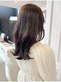 福山人気ピンクラベンダーブラウンブリーチなしイルミナカラー