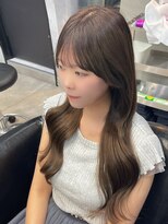 フィーネ(Fi-Ne) 韓国風レイヤーロング/ブリーチ無しマロンベージュ