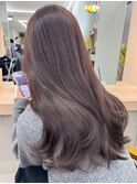 ブリーチなしダブルカラー/グレージュ/レイヤーカット
