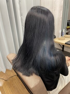 インナーカラー×ネイビー