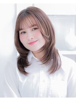 カバーヘア ブリス 大宮西口(COVER HAIR bliss) 顔周りレイヤー/アッシュベージュ/シースルーバングe