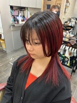 エスエムアールツー(SMR2)&nbsp;赤/黒/コントラストカラー/ケアブリーチカラー/レディース/花園