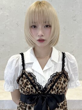 コール ネックス ザ サロン 表参道(COALL nex the salon) ハイトーンボブ　顔まわりレイヤー