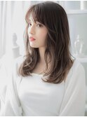 外国人風シースルーバング抜け感ドライパーマc8越谷20代30代40代
