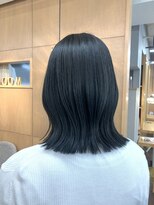 ヘアースペースブルーム プリュス 石橋店(HAIR SPACE BLOOM plus) くびれボブ/透明感カラー/ブルーブラック/石橋美容室