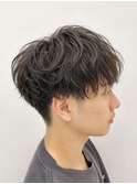 ブリーチなしカラー◎刈り上げマッシュ×ルーズパーマ