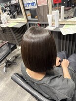 アローズ 荒尾店(arose)&nbsp;学生に人気の艶髪縮毛矯正ボブ