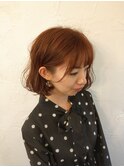 20代30代40代◎大人のカシスカラー＆ゆるパーマボブ♪耳掛けも！
