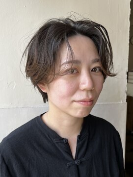 ニコナチカ(nico nachika) 大人可愛い20代30代40代センターパートショートボブ丸みショート