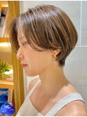 【デザインカラー】ハンサムショート×細めハイライト◎