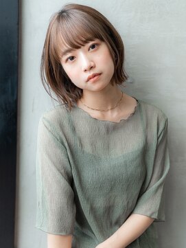 ハバナ 天神(HAVANA) 大人かわいい切りっぱなしボブ×グレージュ/20代30代