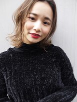 モリオ フロム ロンドン サッポロファクトリー店(morio FROM LONDON)&nbsp;大人かわいい外ハネボブミディ　ハイトーンベージュ