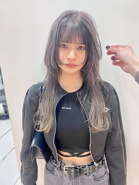 ギグスダブル 栄久屋大通店(gigs double) ロングウルフ/グレー＆ホワイト