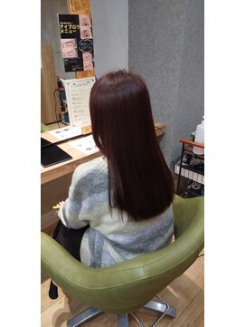 ブロッサム 東中野店 20代30代寒色系カラーシースルーバンク艶感ストレート透明感