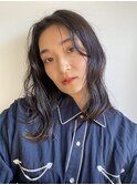 センターパート/ニュアンスウェーブ/大人パーマ