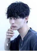 ツイストスパイラルパーママッシュウルフショートレイヤーメンズ