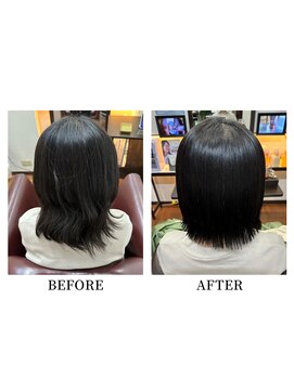ヘアーメイク クーラ 行橋店(Hair make CURA) 20代30代40代髪質改善肩ラインアッシュベージュ透明感