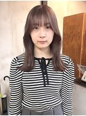 ラベンダーブラウン/くびれヘア