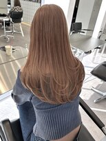 サンクプロジェクト(cinq PROJECT) 韓国ヘア顔周りレイヤー暗めミルクティーベージュブラウンカラー