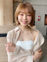 小顔 前髪 レイヤーカット チェリーブラウン"