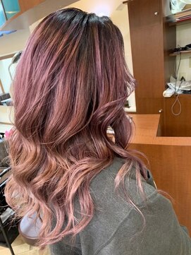 美容室 グリリ(guriri) ピンクバレイヤージュ