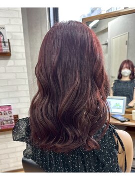 ビス フルール 日暮里店(Vis fleur) セミロング/チェリーレッドカラー
