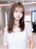 20代30代かわいい/顔周りレイヤー/髪質改善/髪質改善ストレート
