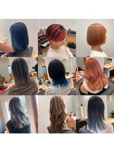 【ケアブリーチを使用したデザインカラー】