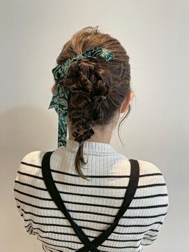 ヘアーブレイス(hair brace) 千葉駅/着物ヘア/大人ガーリー/ダークアッシュ/似合わせカット