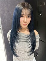 ラルガ 黒崎(Raruga)&nbsp;ロングレイヤー/ブルー/レイヤーカット/ブリーチ