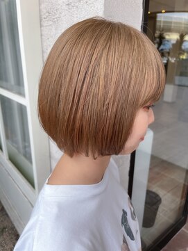 セットアップ 岡山北長瀬店(SET-UP) ショートボブ ベージュ ダブルカラー