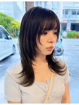 ヘアーループセラデザインワークス(Hair ruup Sela design works) ざくざくレイヤーカット×オリーブグレージュ