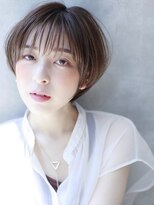 アッシュ 下北沢店(Ash) シースルーバング＆ベージュハイライトのマッシュショート