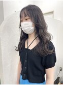【Anli☆岩瀬萌】ラベンダーグレージュ ワンホンヘア シースルー