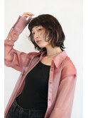 【伸ばしかけボブ】暗髪にインナーカラーで垢抜けスタイル!