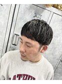 メンズハイライト重めショート